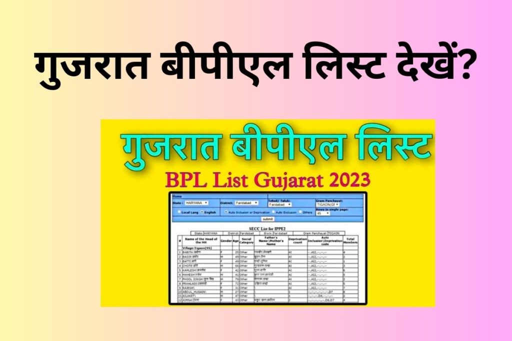 BPL List Gujarat 