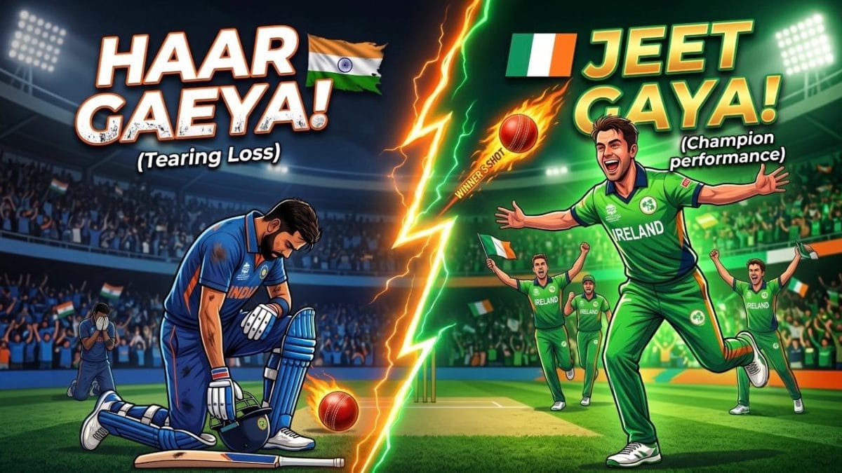 Ireland vs India 2nd T20I में Belfast के मैदान पर मैच का दृश्य india vs ireland