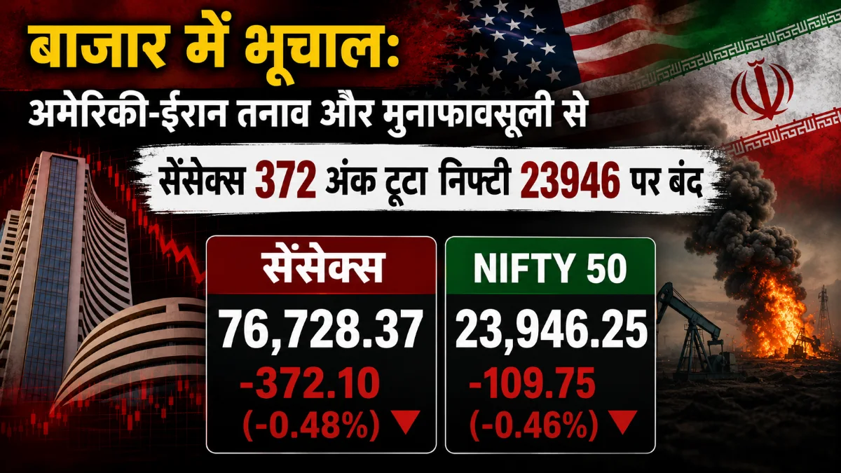 शेयर बाजार 29 जून 2026 Sensex Nifty गिरावट चार्ट